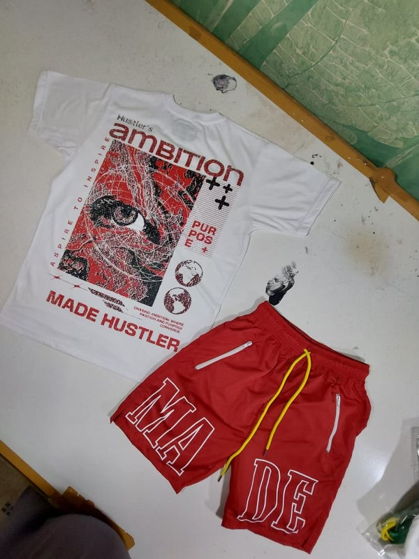 Made Hustler Short Set Red